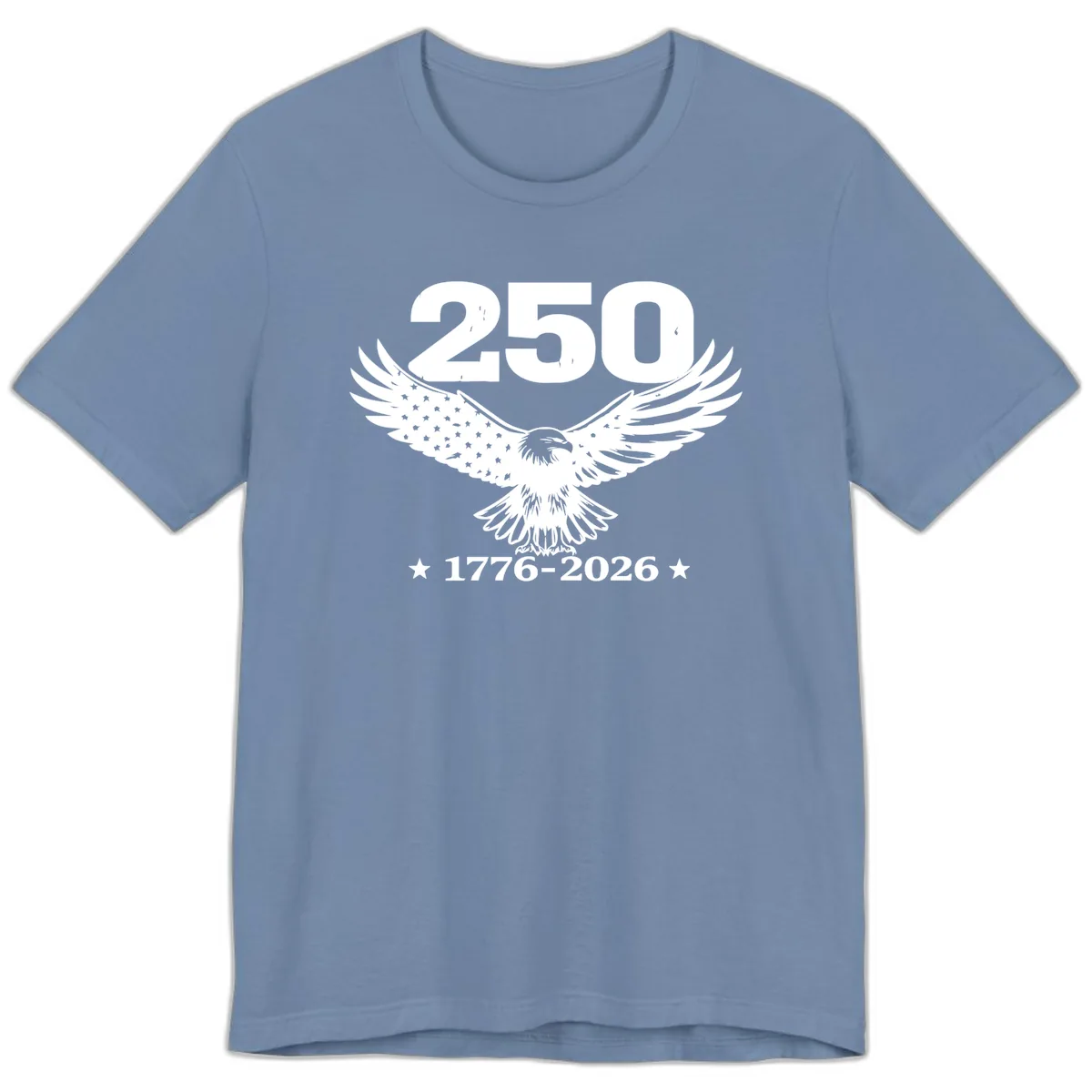 America 250th Anniversary Eagle Design Premium T-Shirt in Steel Blue